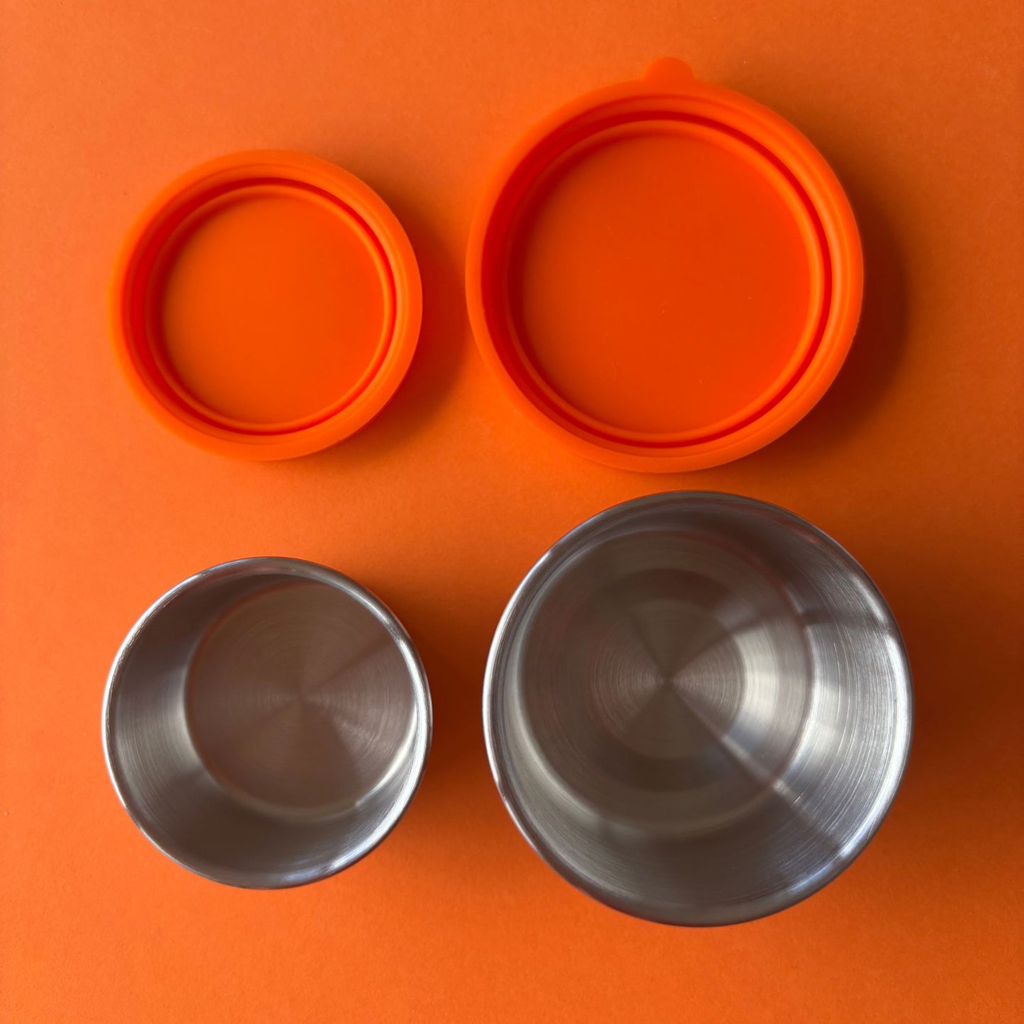 2pc Stainless Steel Round Lunchbox Containers