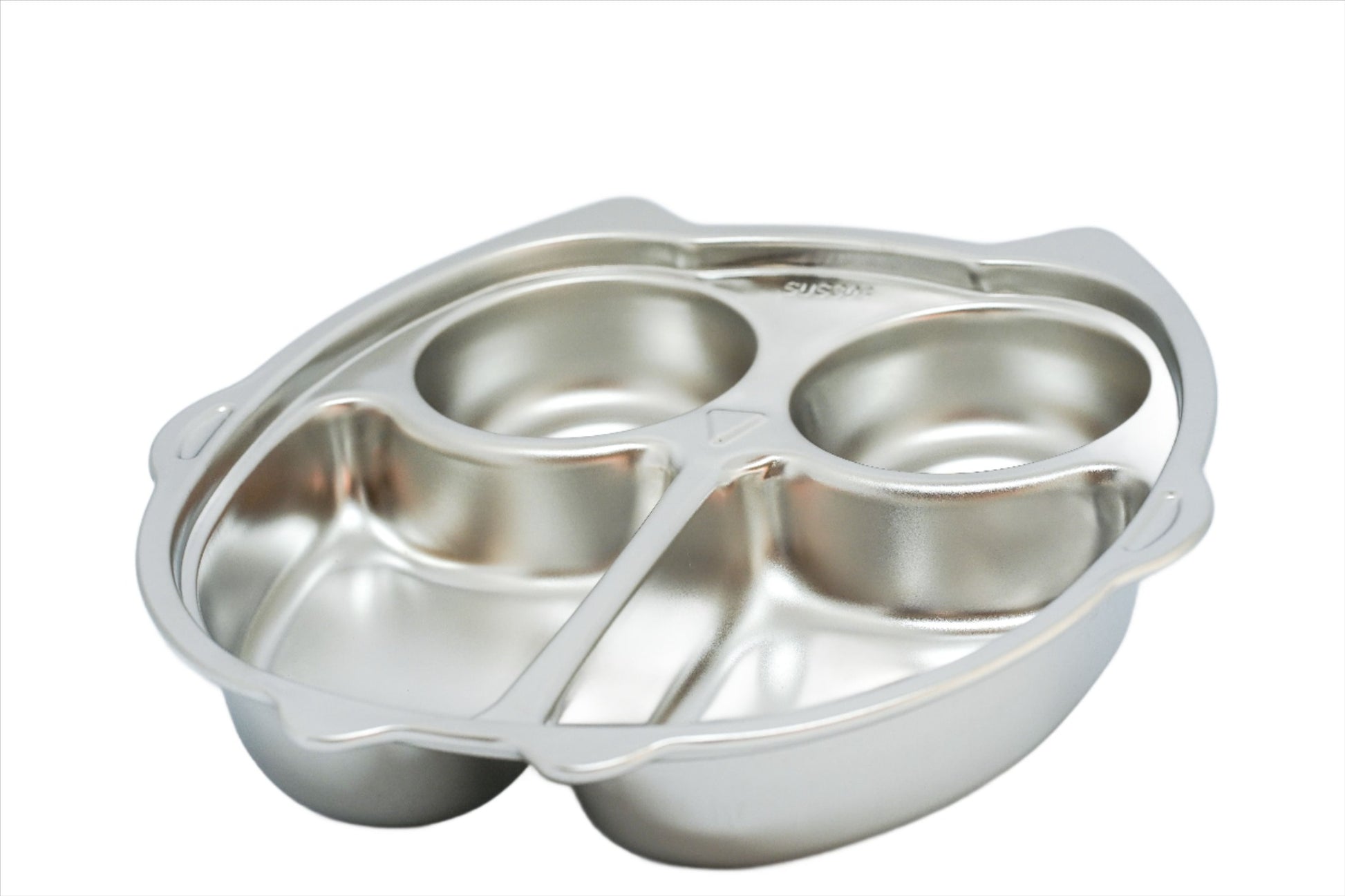 Stainless Steel Owl Section Plate Mindful Mealtime