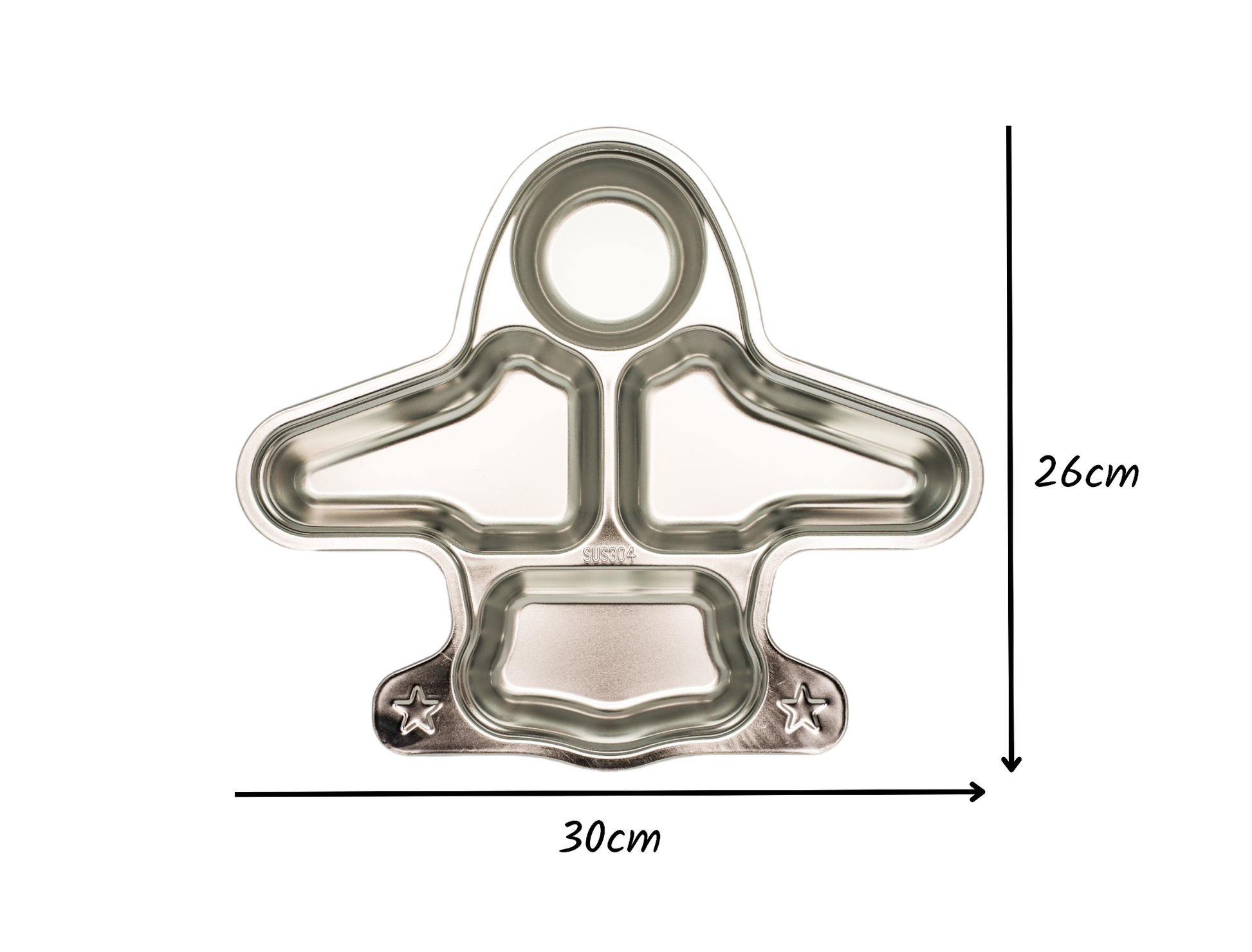 Stainless Steel Plane Section Plate Mindful Mealtime