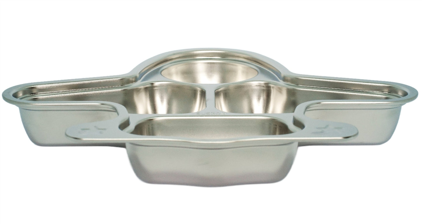 Stainless Steel Plane Section Plate Mindful Mealtime